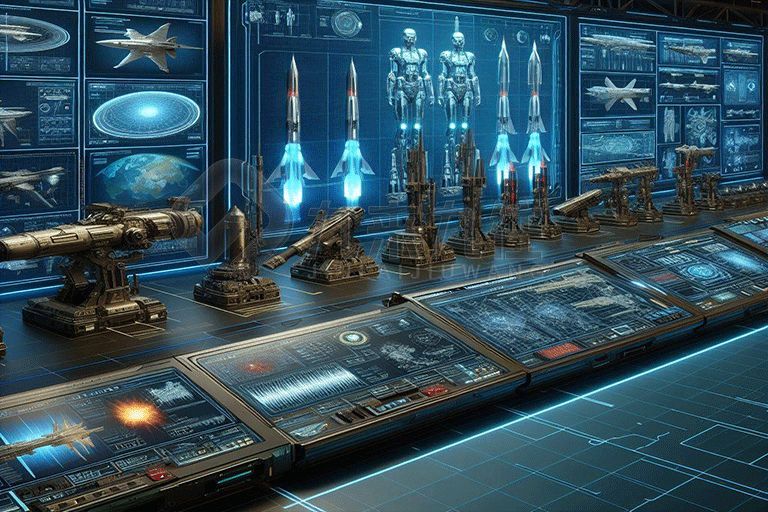 區(qū)人武部國防教育基地設計效果圖，高科技國防教育館方案，多媒體國防教育展廳設計公司