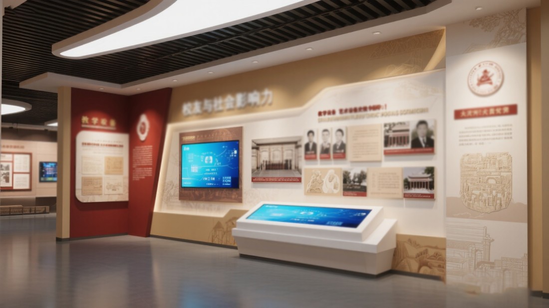 高科技校園文化長廊展示設(shè)計效果圖 高科技校園文化長廊展示設(shè)計效果圖